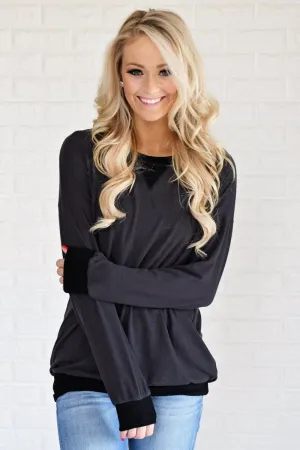 Fall for Cozy Top ~ Charcoal