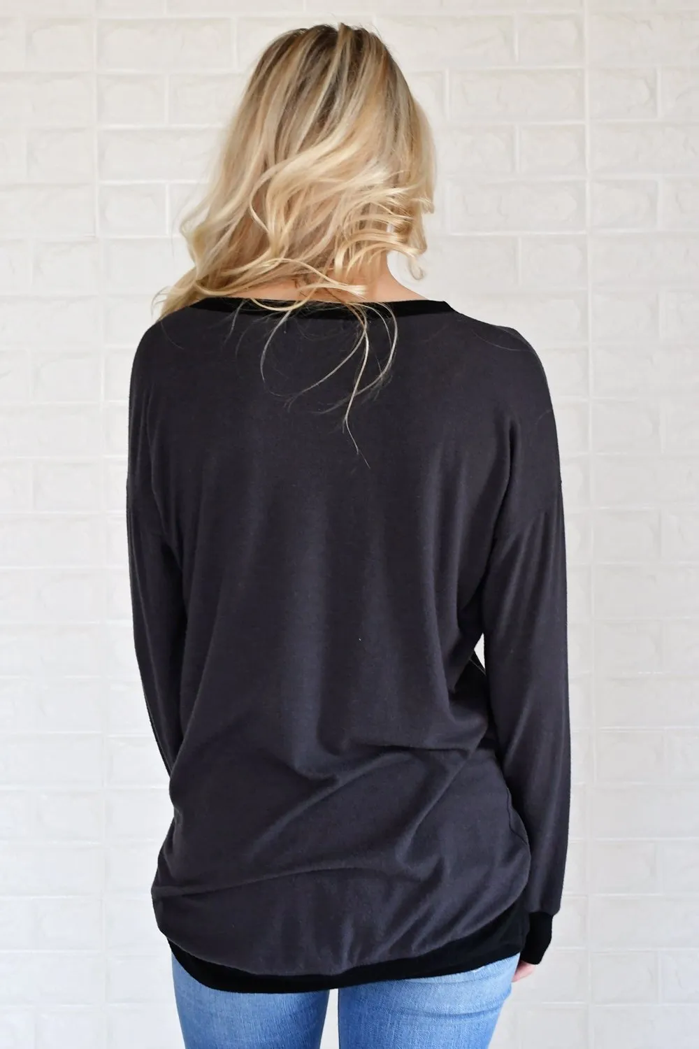 Fall for Cozy Top ~ Charcoal