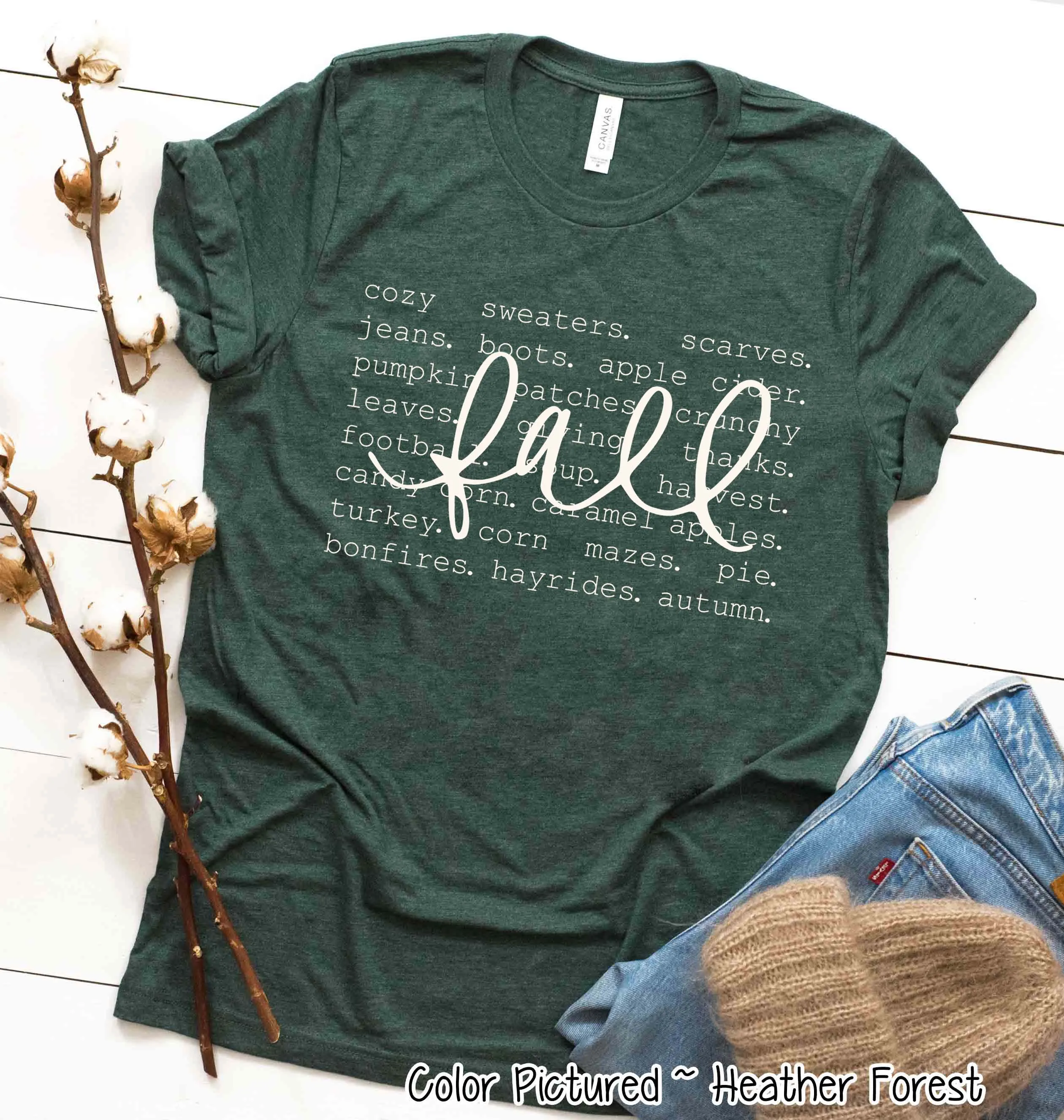 Fall Word Collage Tee