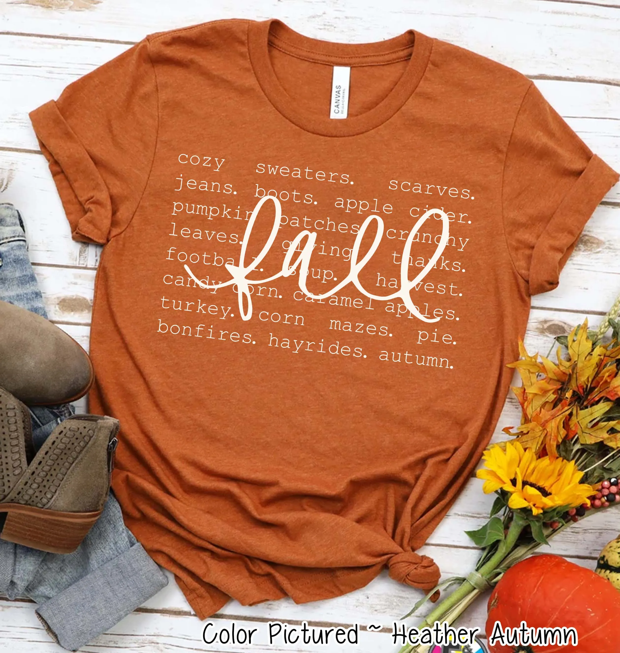 Fall Word Collage Tee