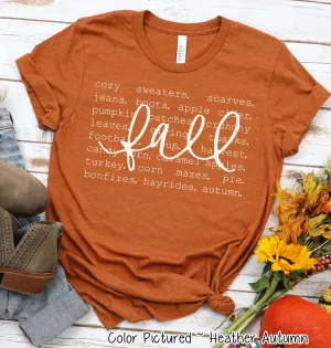Fall Word Collage Tee