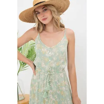 Floral Button Up Midi Dress