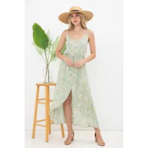 Floral Button Up Midi Dress
