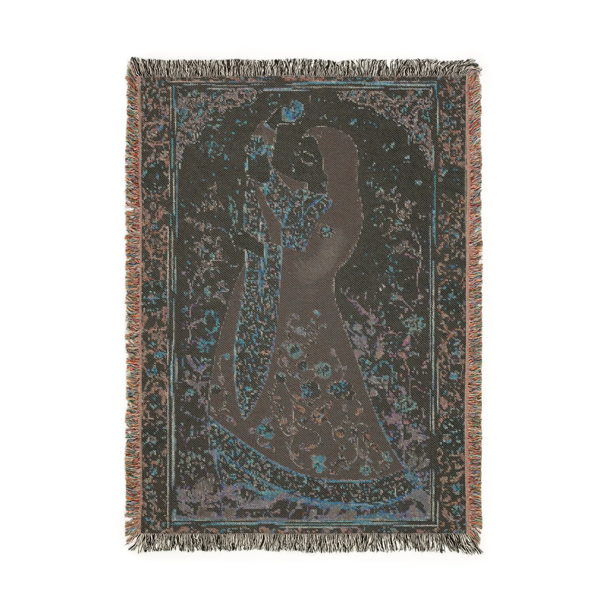 Floral Harmony Woven Blanket