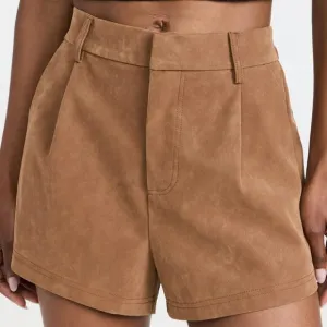 Free People Vegan Suede Pleated NWT Shorts
