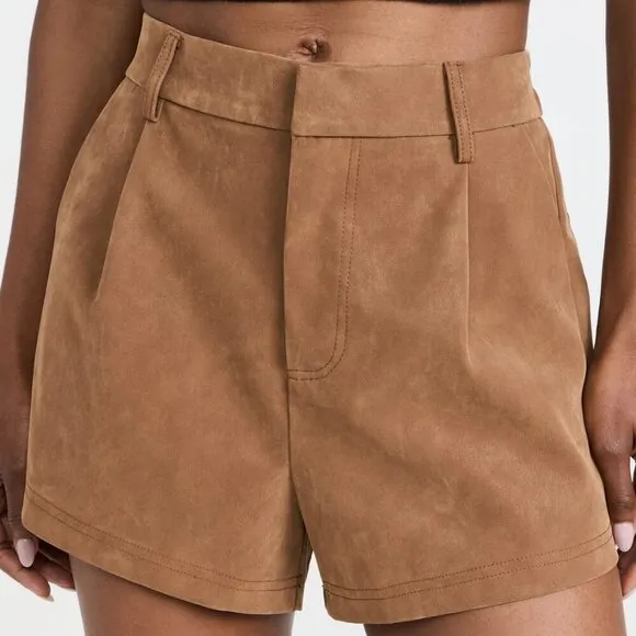 Free People Vegan Suede Pleated NWT Shorts