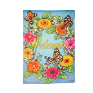 Gerbera Butterflies Suede Garden Flag,14s11363