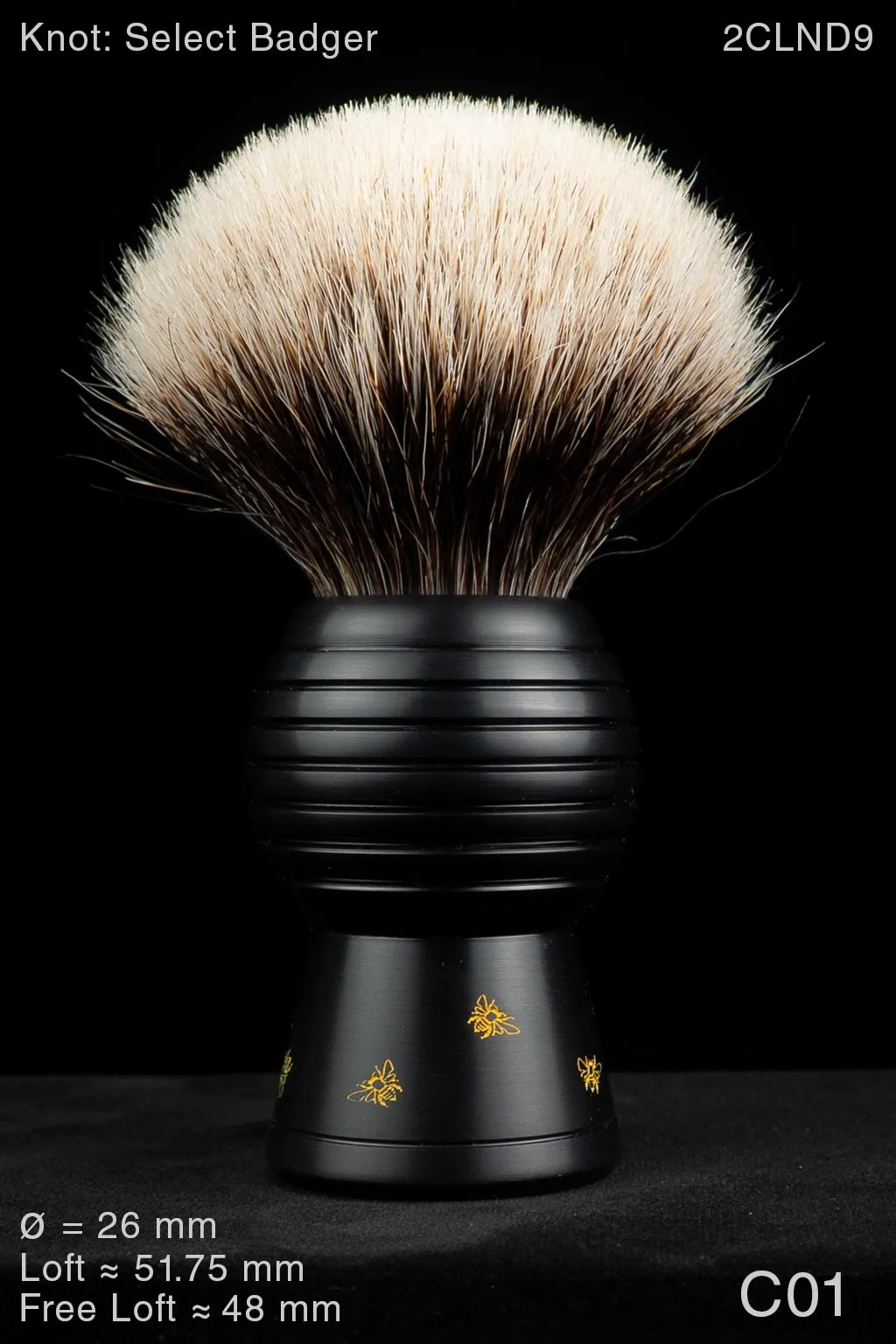 High-rise Beehive 26 mm Satin Ebony