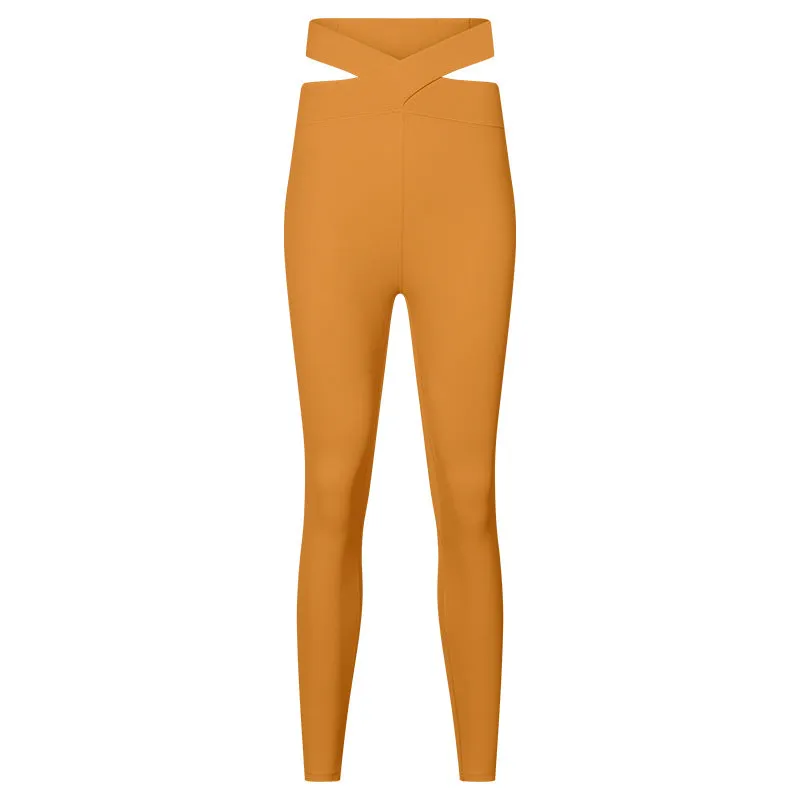 High Waist Hip Cut Out Athletic Leggings