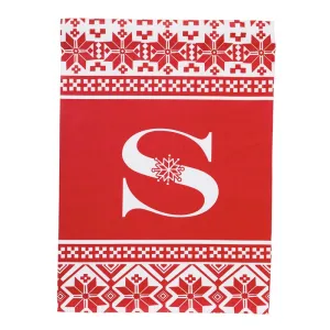 Holiday Monogram Suede Flag,zgr14s1500