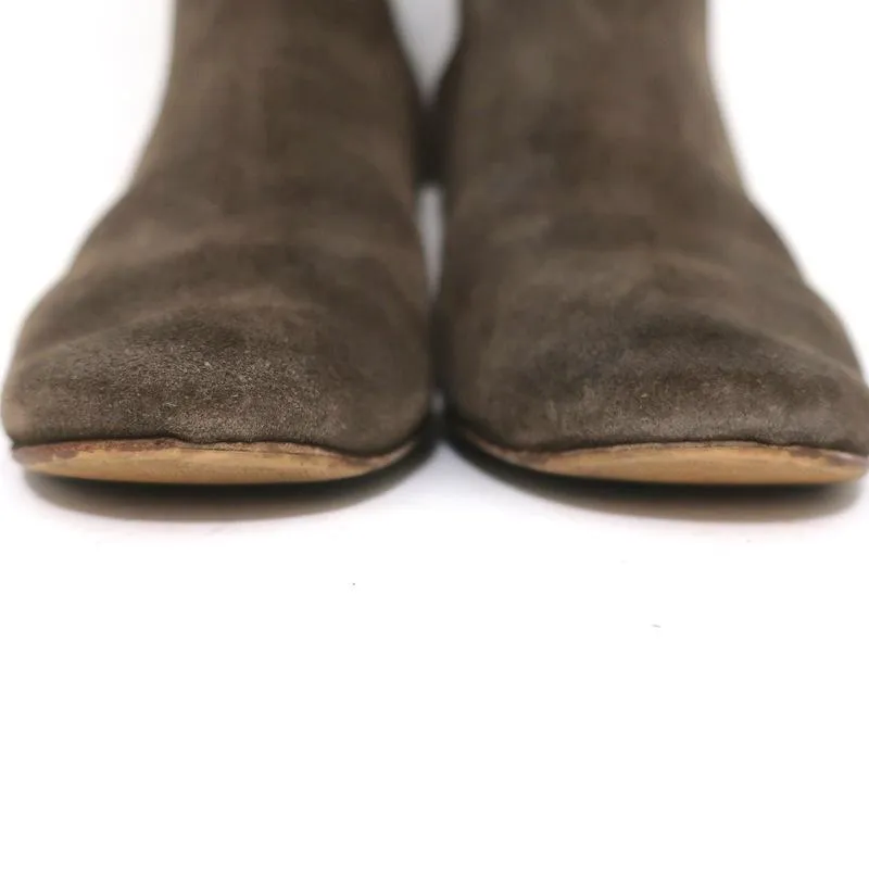 Isabel Marant Dicker Ankle Boots Brown Suede Size 37 Western Booties