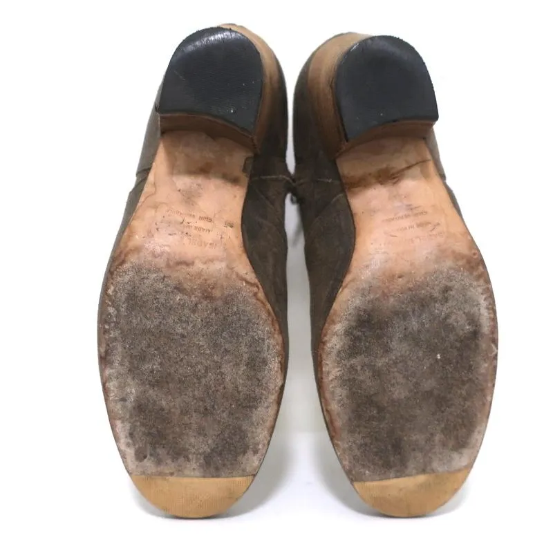 Isabel Marant Dicker Ankle Boots Brown Suede Size 37 Western Booties