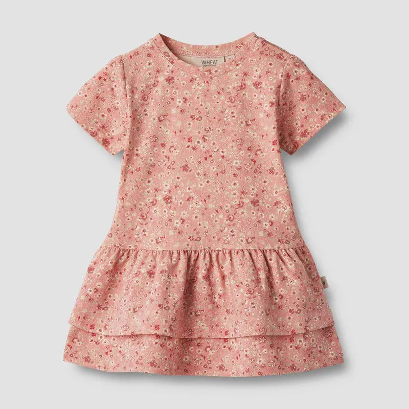 Jersey Dress S/s Johanna Rosette Flowers-Baby Girl