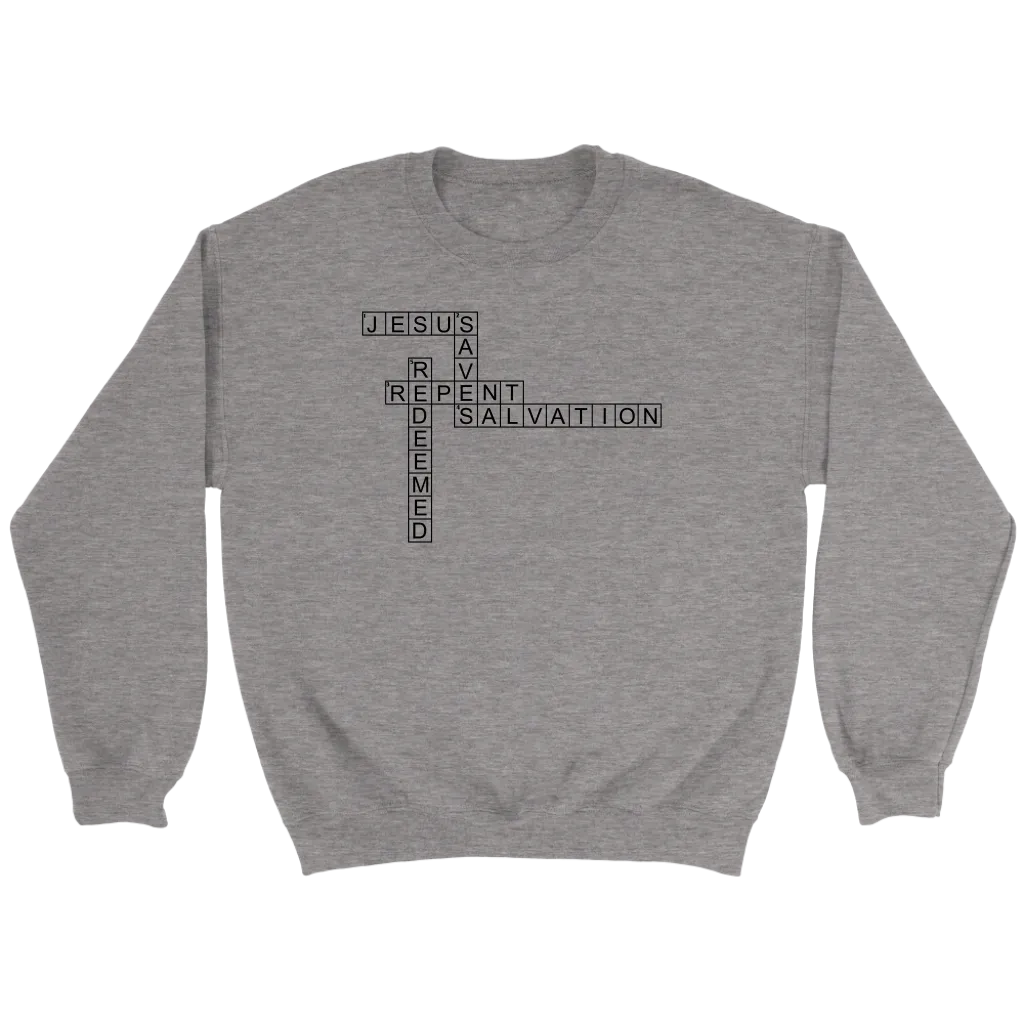 Jesus Crossword Puzzle Crewneck Part 1