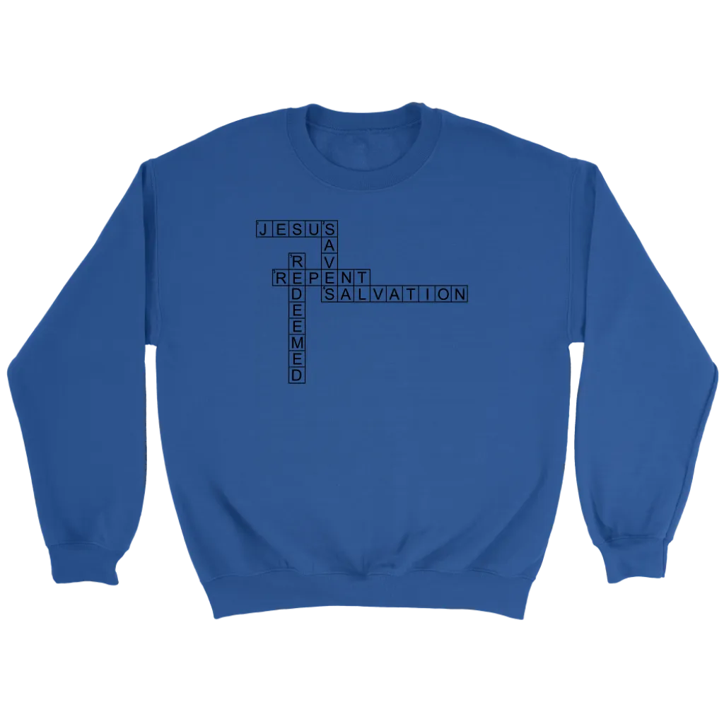 Jesus Crossword Puzzle Crewneck Part 1