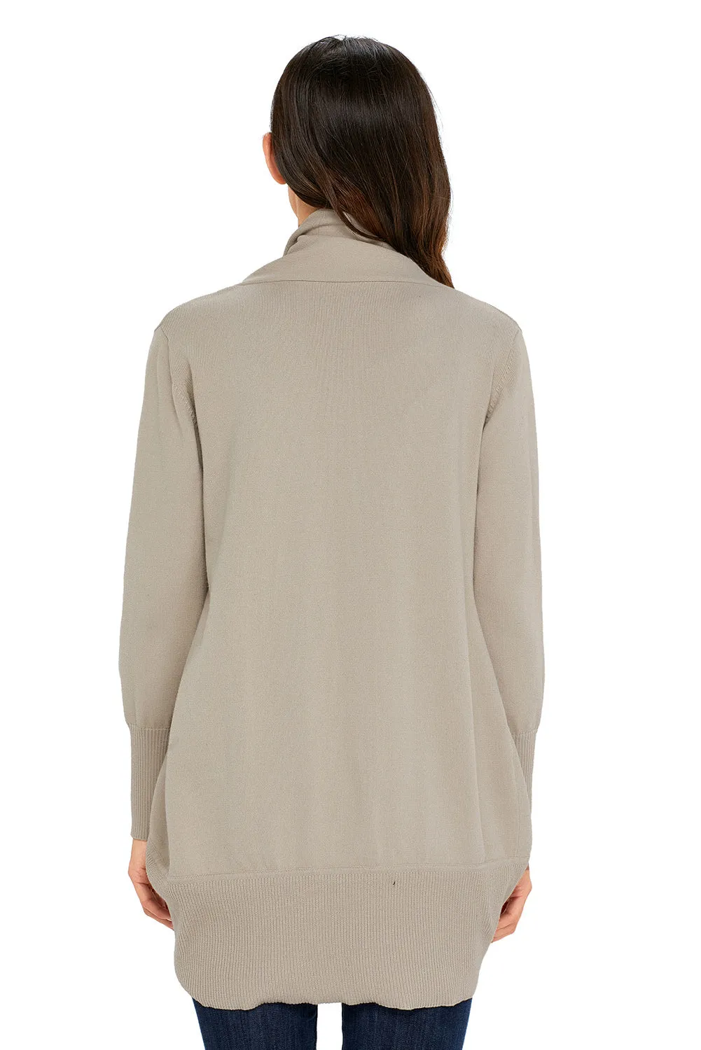 Khaki Super Soft Long Sleeve Open Cardigan