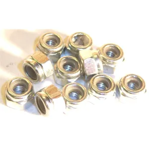 L1240 1/16 1/10 Scale RC Model M4 4mm Steel Metric Locking Nylon Nut Silver 10