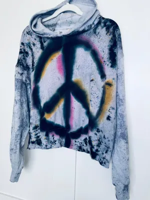 Large Ladies So Cozy Peace Splatter Hoodie
