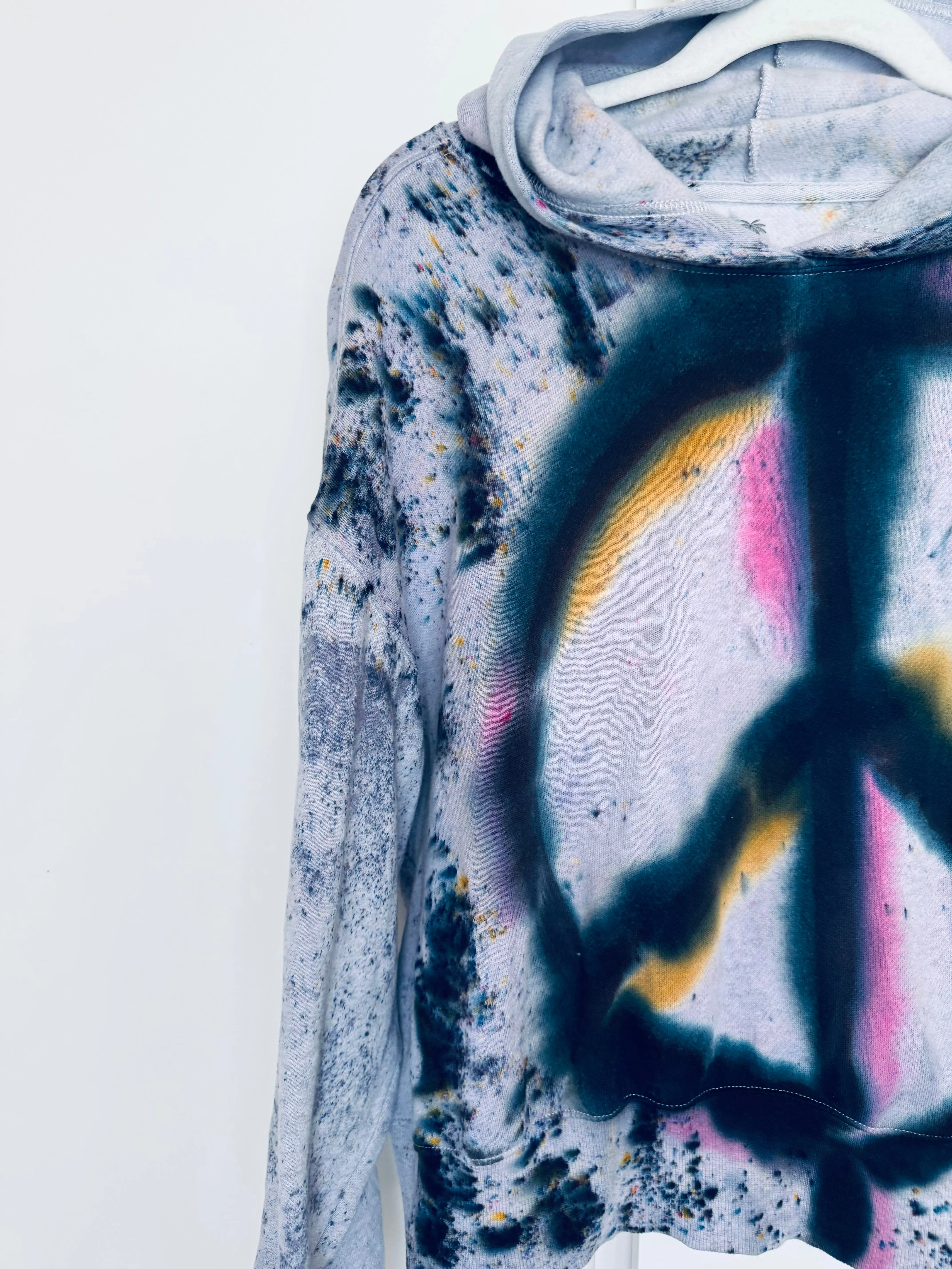 Large Ladies So Cozy Peace Splatter Hoodie