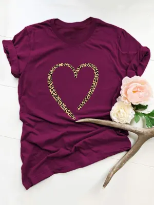 Leopard Heart Tee