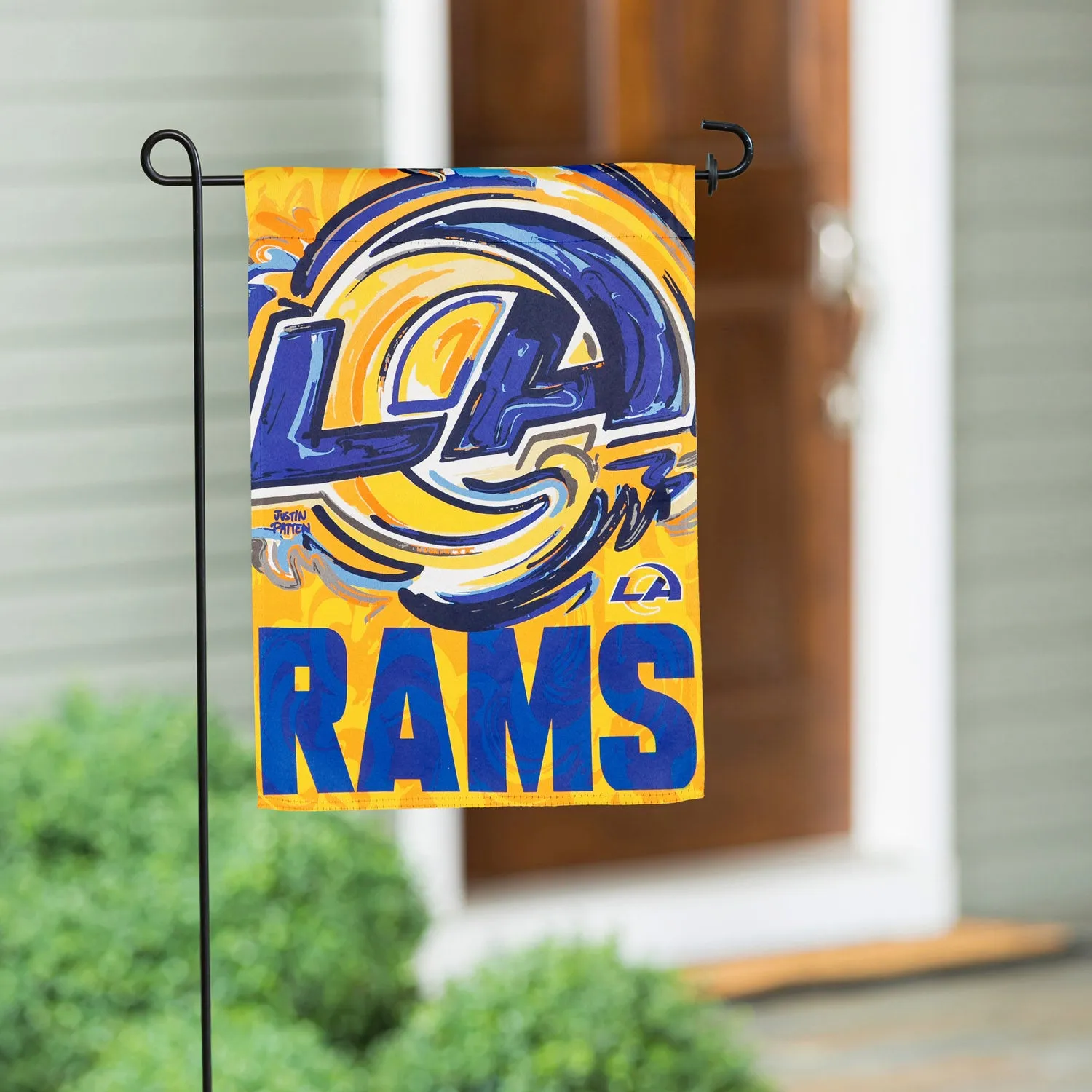 Los Angeles Rams, Suede GDN, Justin Patten Logo,14s3828jpal