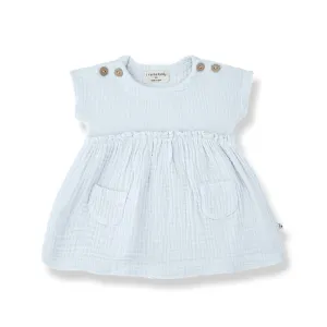 MARTA woven dress - misty-blue
