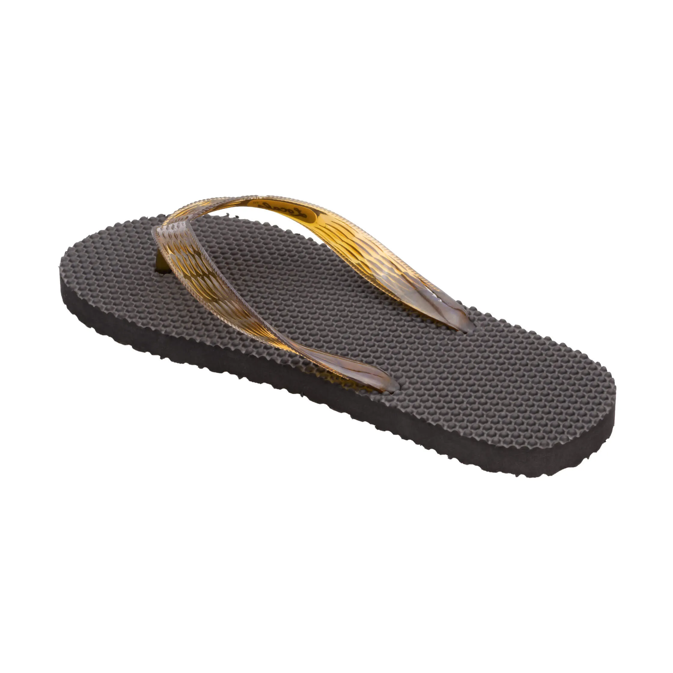 Massage Women's Translucent Brown Strap Slippah