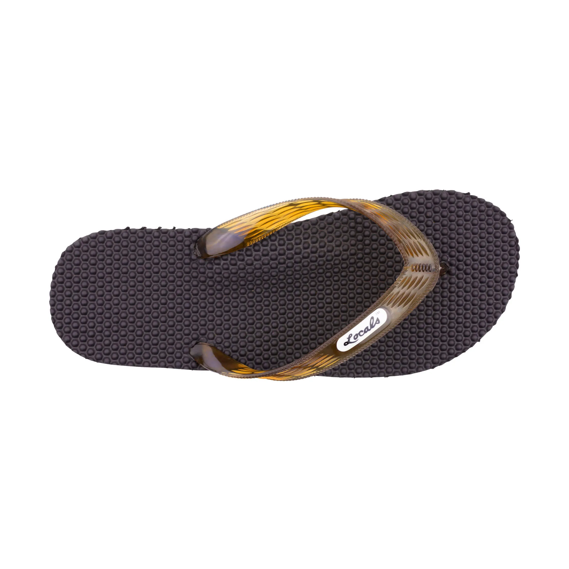 Massage Women's Translucent Brown Strap Slippah