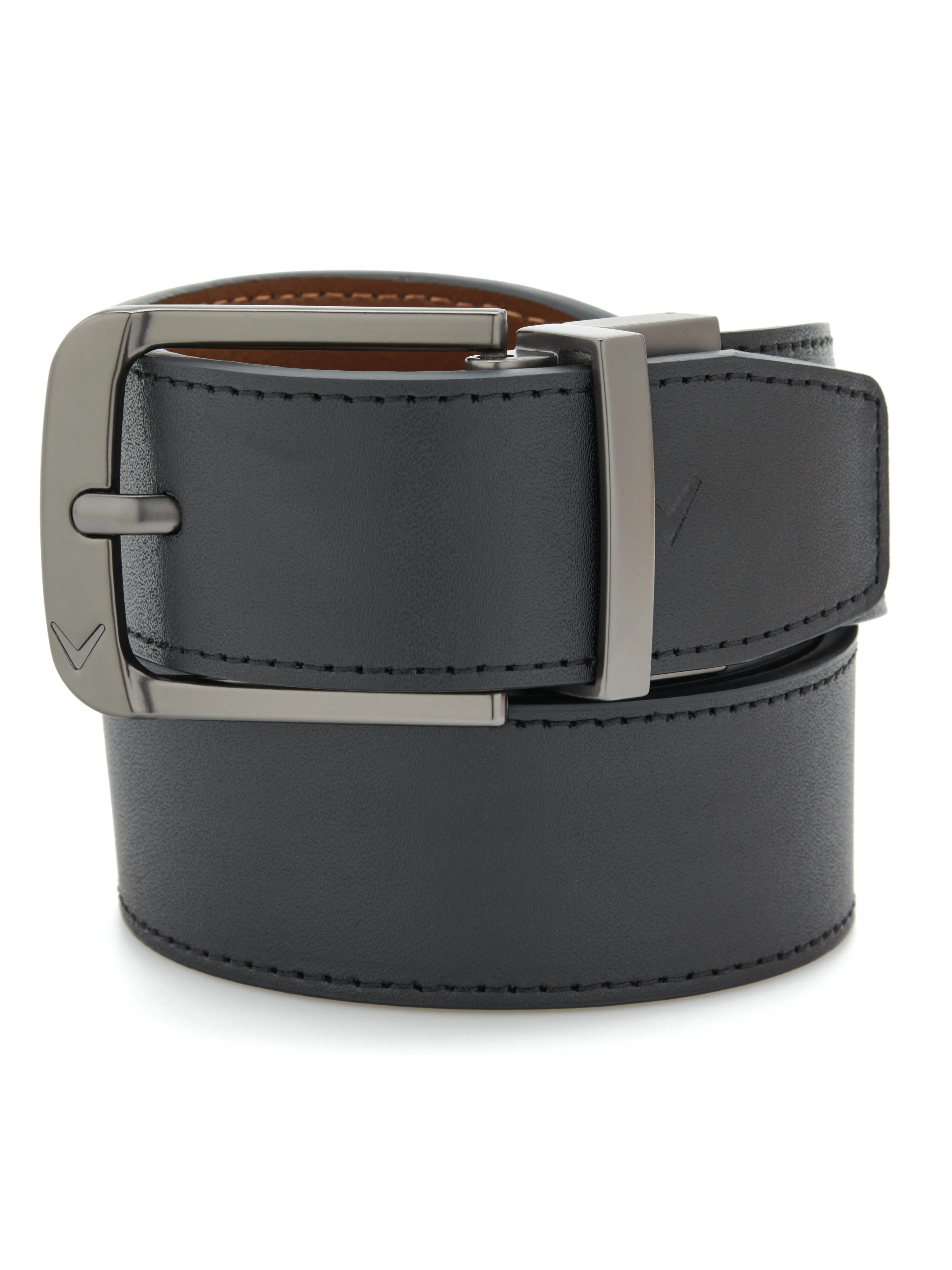 Mens Reversible Leather Golf Belt