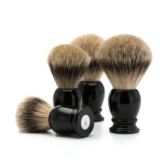 MÜHLE CLASSIC Shaving Brush, Silvertip Badger, Black, Small