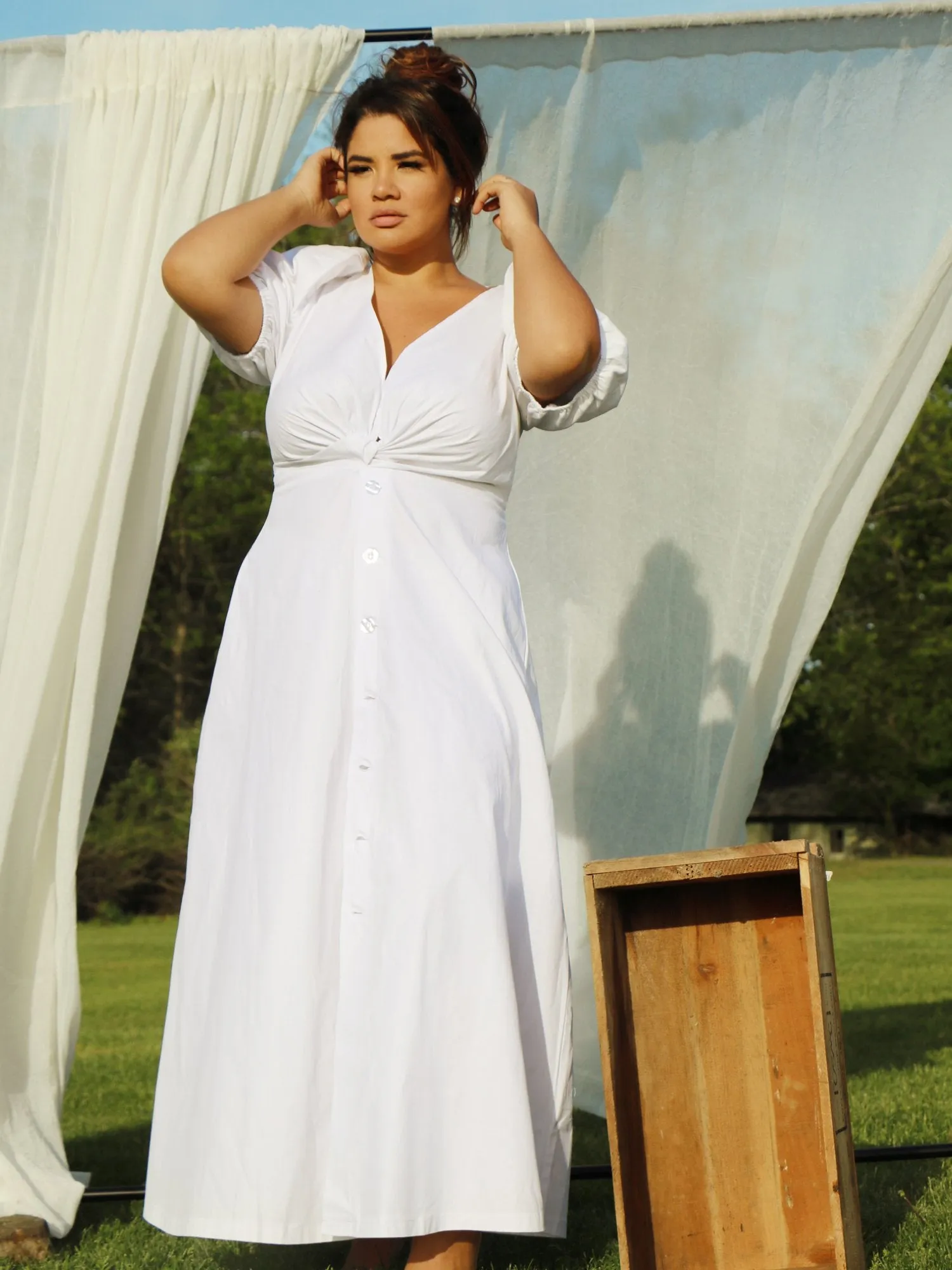Mia Balloon Sleeve Maxi Dress