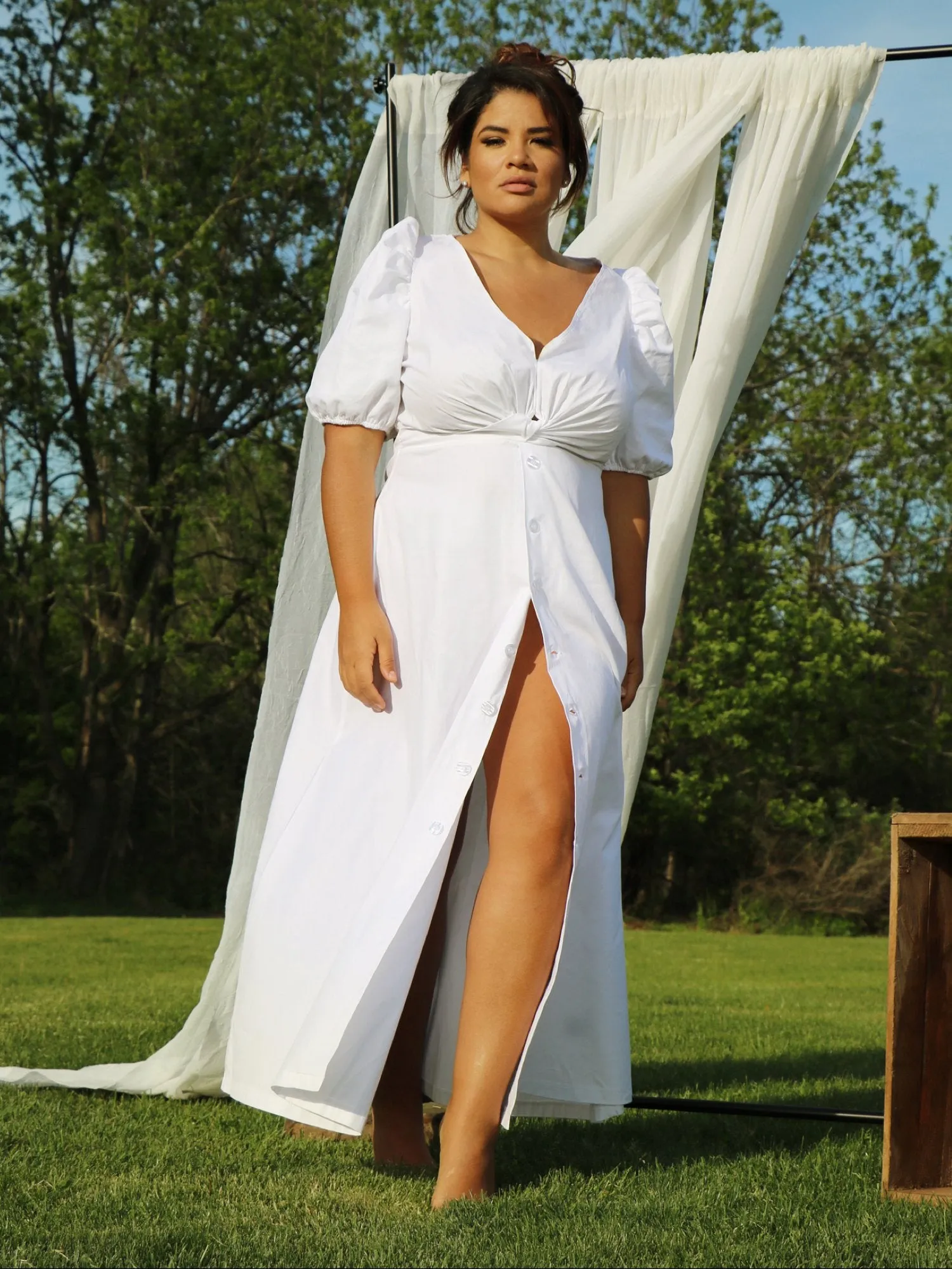 Mia Balloon Sleeve Maxi Dress