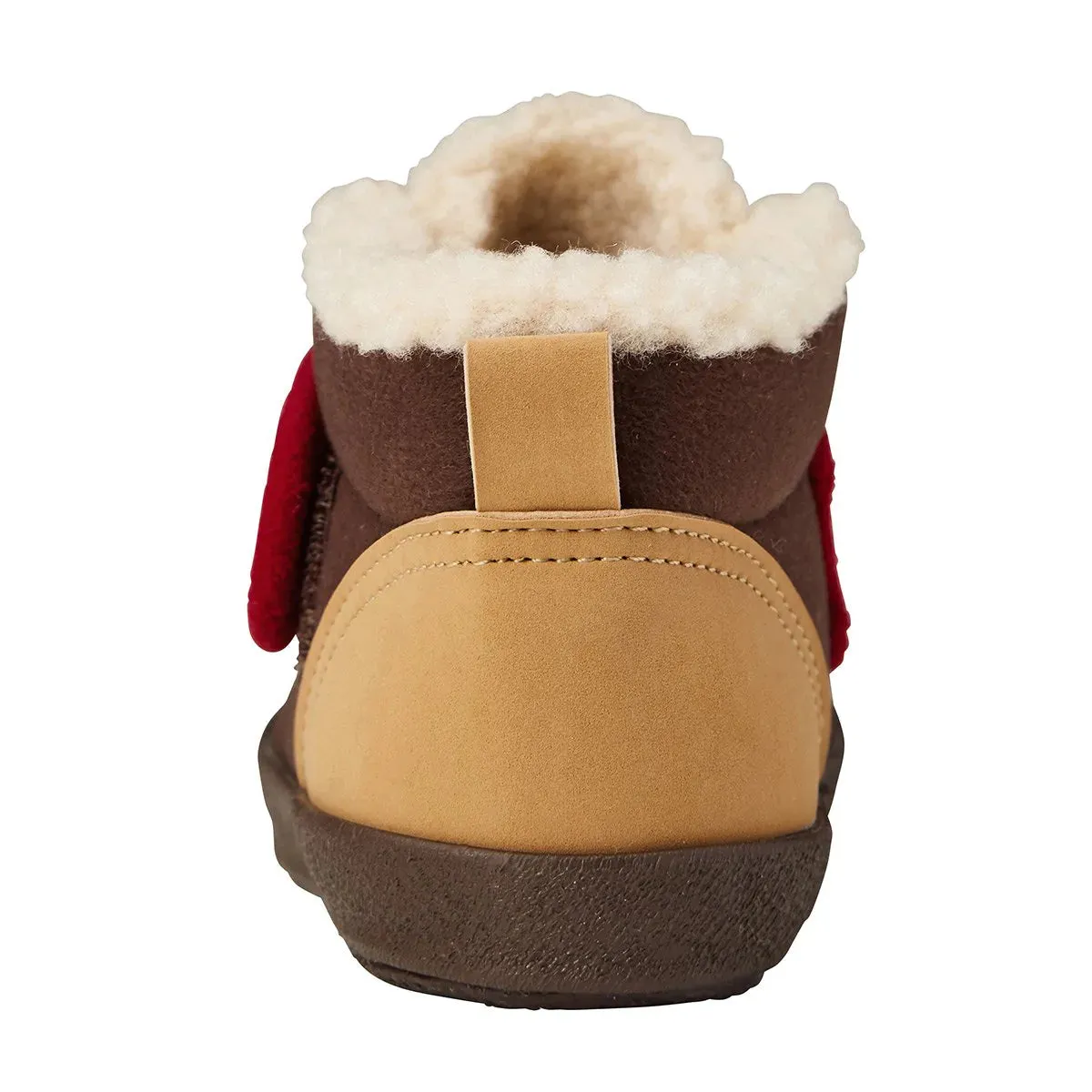 Miki House Kids Winter Booties Shoes in Navy / Brown