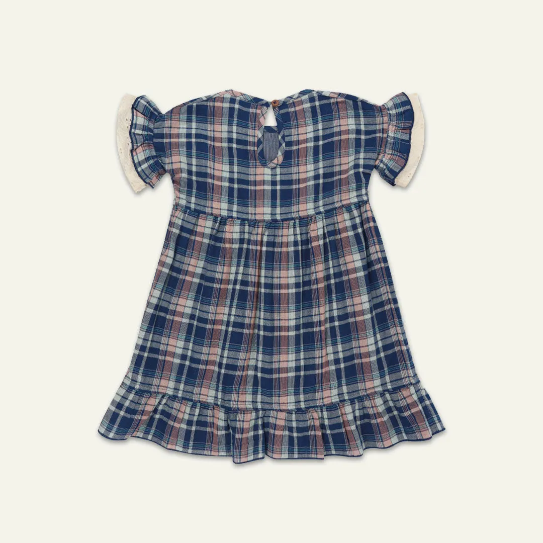 Multicoloured Check Print Dress