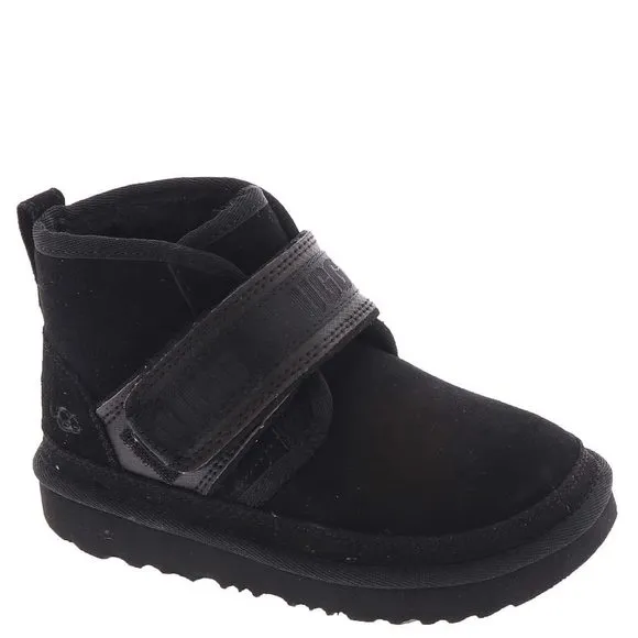 NEW UGG UNISEX-CHILD NEUMEL SNAPBACK BOOT, BLACK, 11
