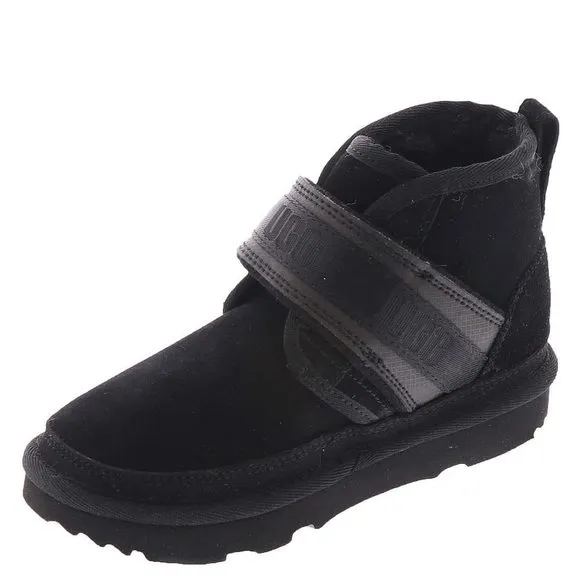 NEW UGG UNISEX-CHILD NEUMEL SNAPBACK BOOT, BLACK, 11