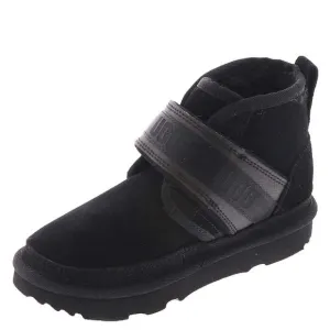 NEW UGG UNISEX-CHILD NEUMEL SNAPBACK BOOT, BLACK, 11