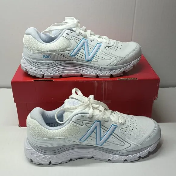 NWOT New Balance 840 Woman's Running Shoes Size 10 M White Blue Grey