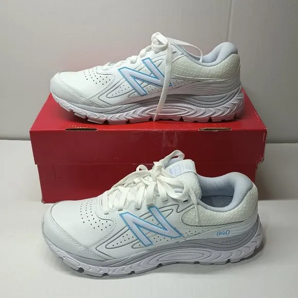 NWOT New Balance 840 Woman's Running Shoes Size 10 M White Blue Grey