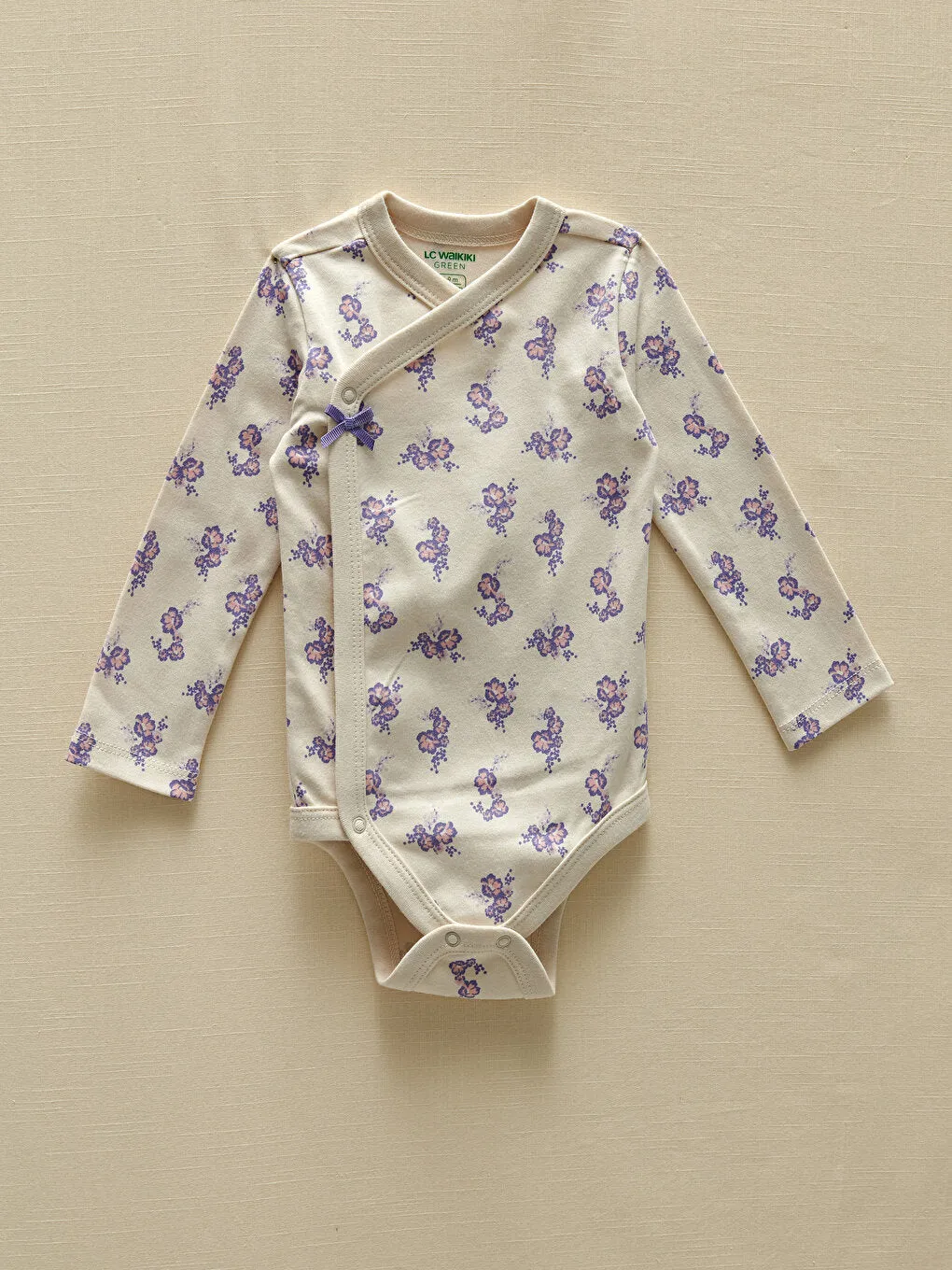 Organic Cotton Long Sleeve Printed Baby Girl Snap-On Bodysuit 2-pack