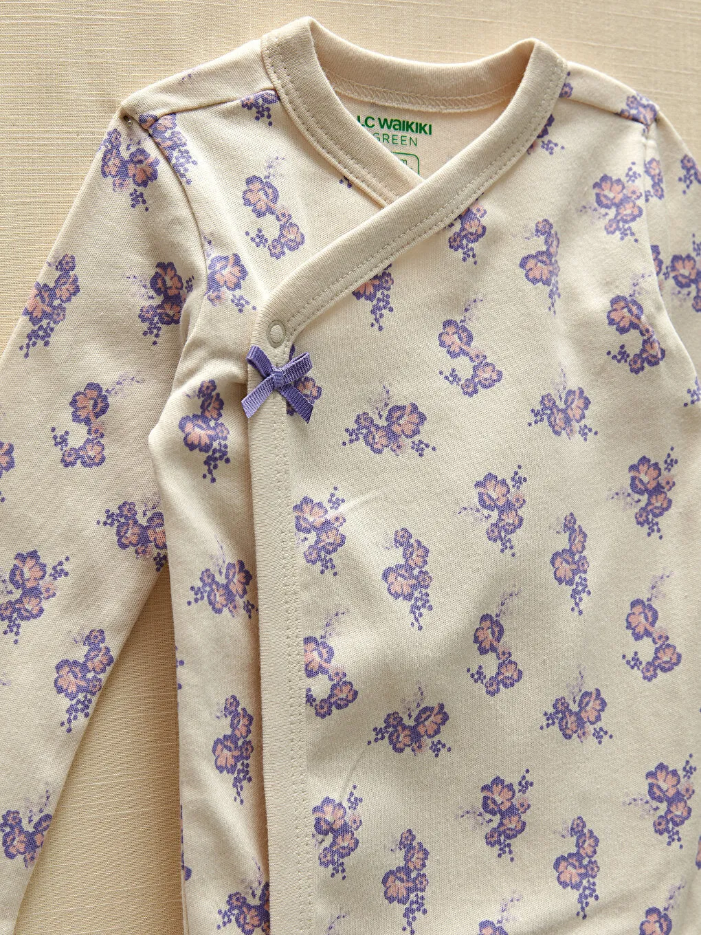Organic Cotton Long Sleeve Printed Baby Girl Snap-On Bodysuit 2-pack