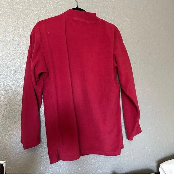 Patagonia magenta pink/red fleece long sleeve