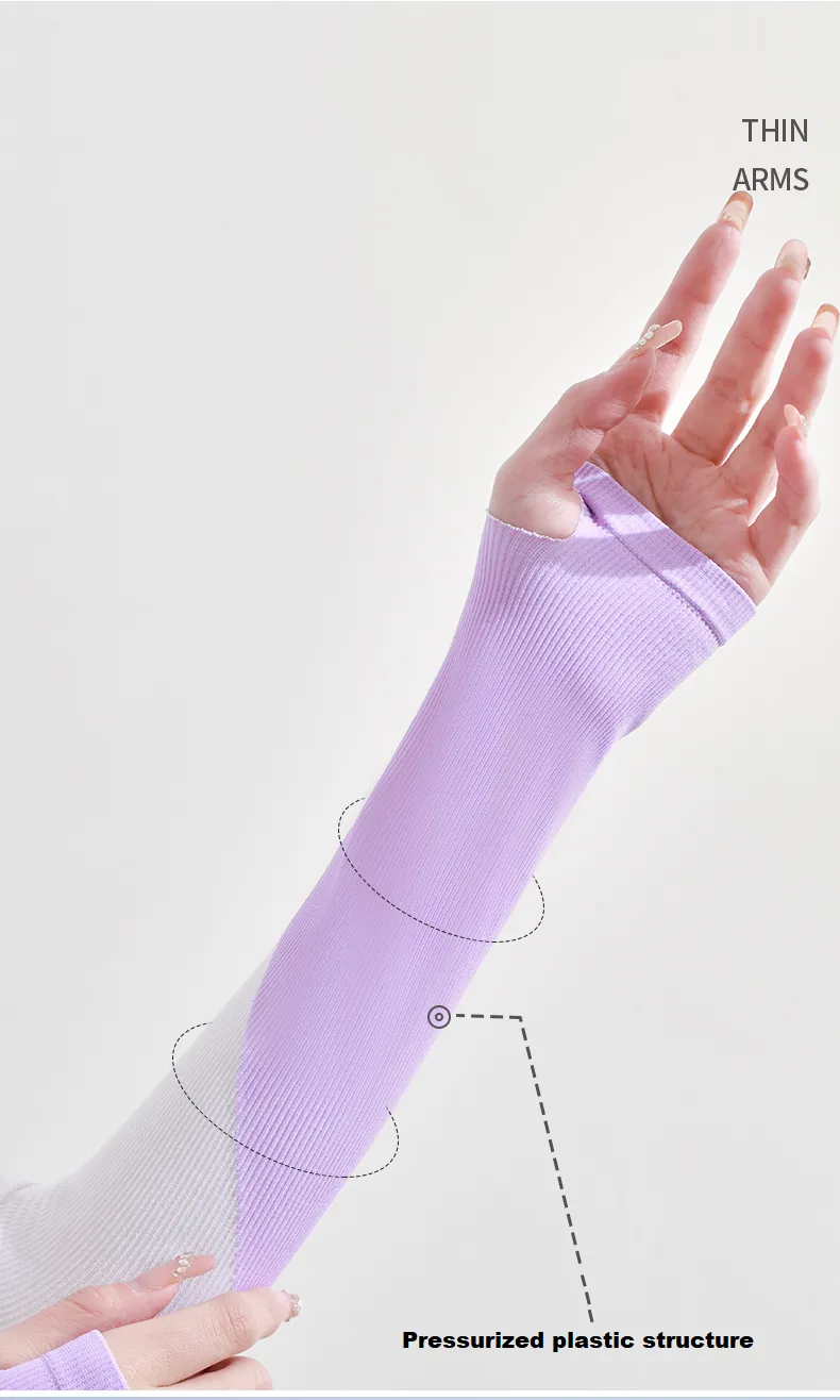 Patchwork Ice Silk Sun Protection Sleeves