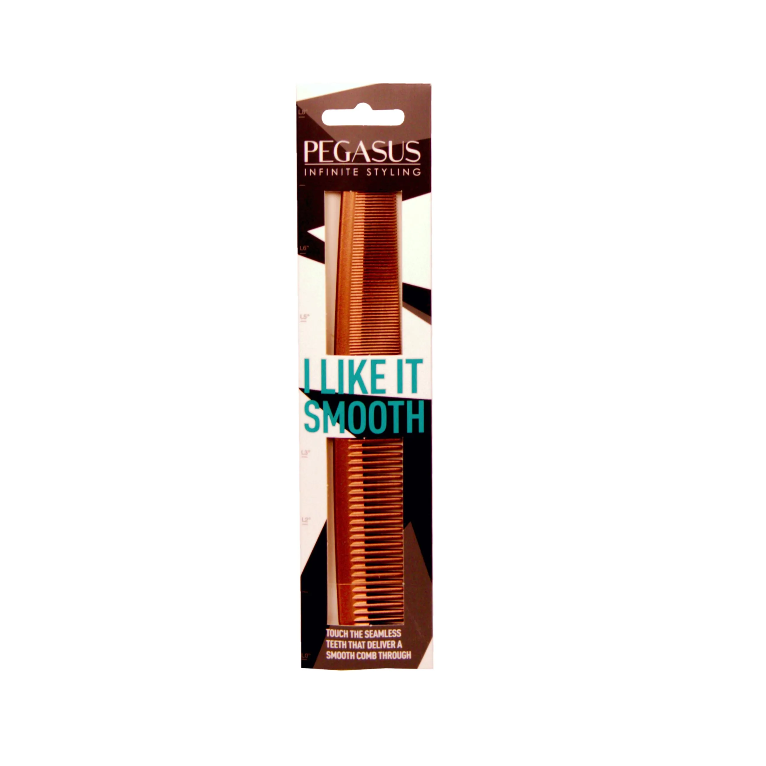 Pegasus MICOLOR 201, 7in Hard Rubber Hair Detangling/Trimmer Comb, Handmade, Seamless, Smooth Edges, Anti Static, Heat and Chemically Resistant, Wet Hair, Everyday Grooming Comb | Peines de goma dura - Gold