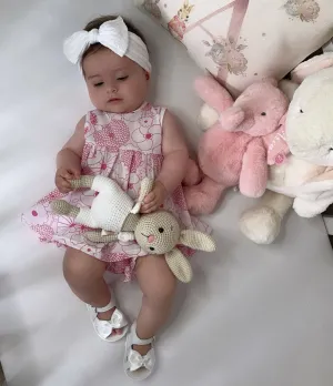 Pink Floral Dress With Matching Bloomers - Sadie