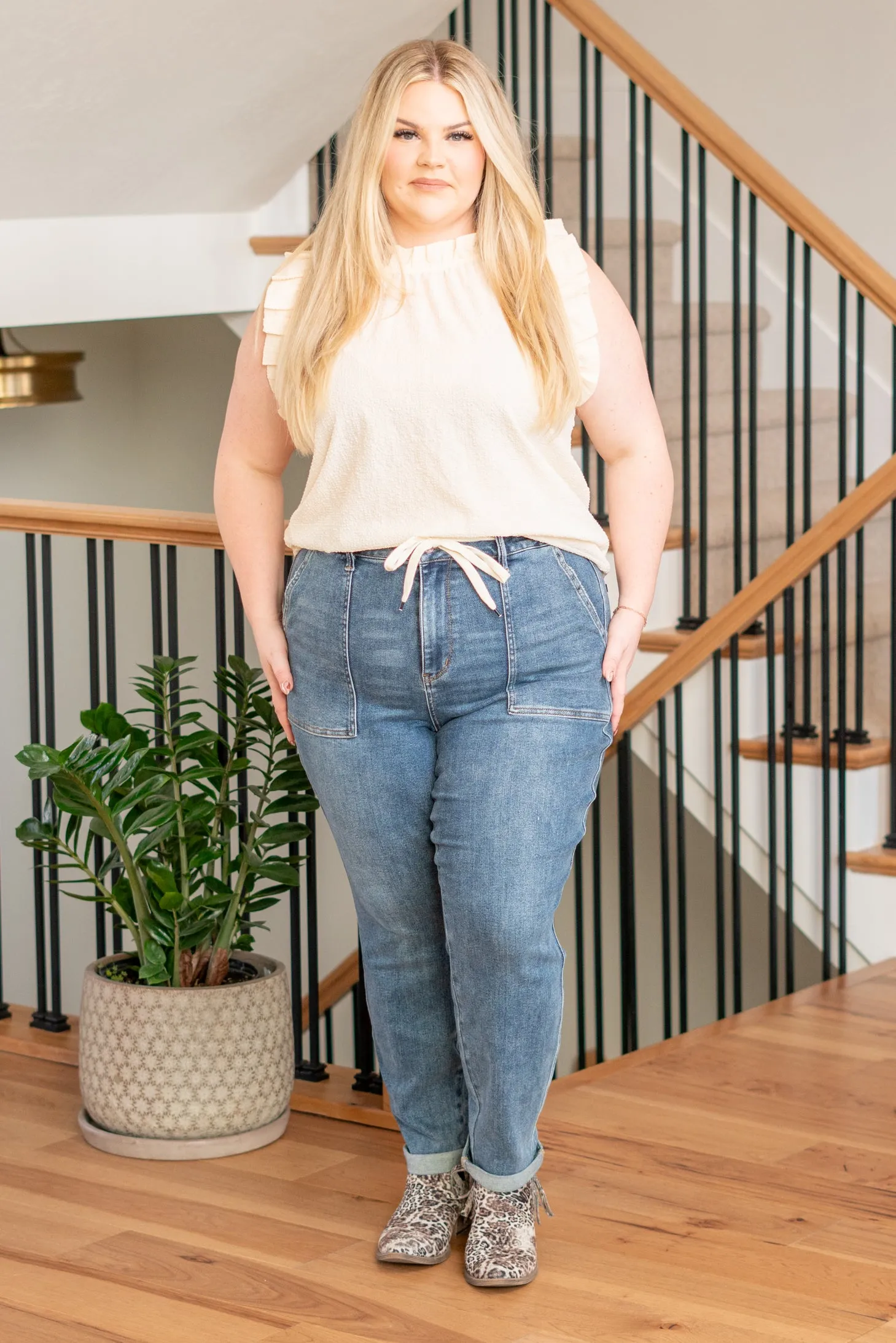 Plus Size Sandy Springs High Rise Cuffed Jogger