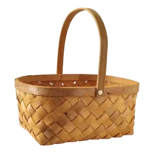 Portable Hand Woven Rattan Basket - Large