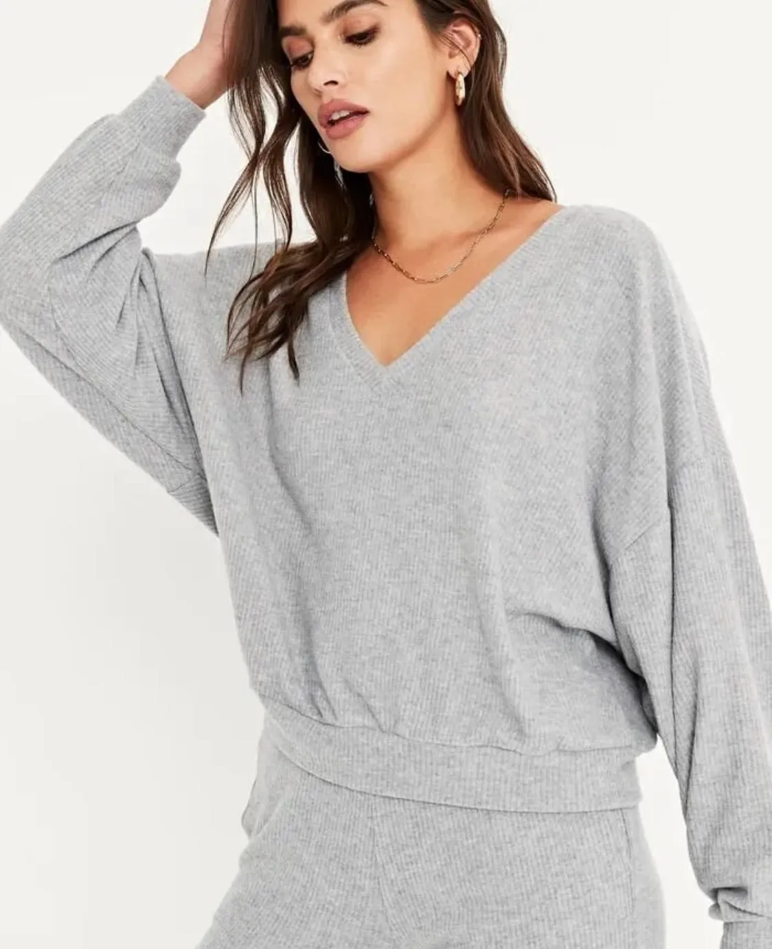 PROJECT SOCIAL T Endless Cozy Rib V-Neck