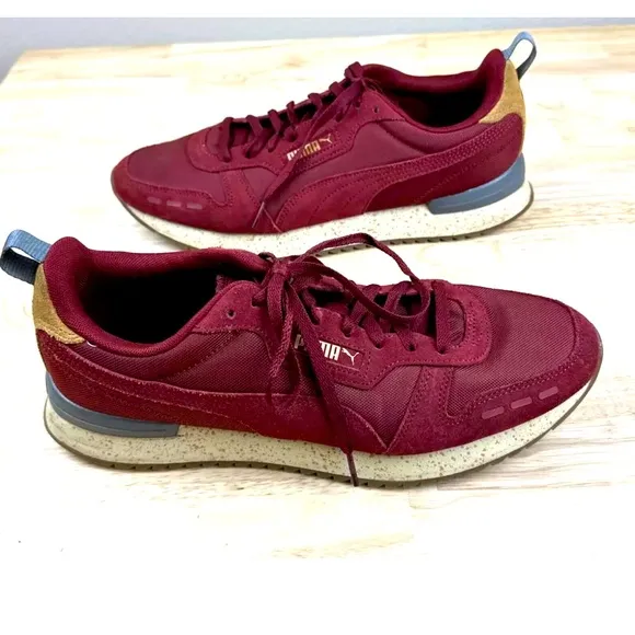 Puma Mens R78 Lux Lace Up Sneakers Shoes Suede Leather Canvas Mens Size 12