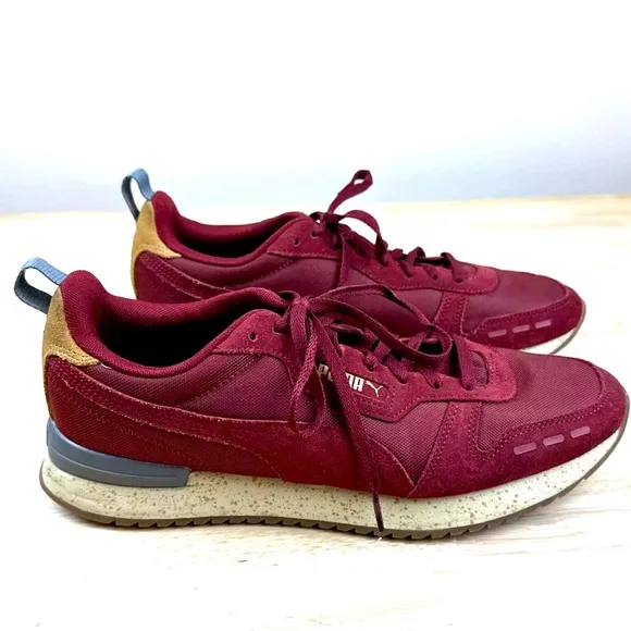 Puma Mens R78 Lux Lace Up Sneakers Shoes Suede Leather Canvas Mens Size 12
